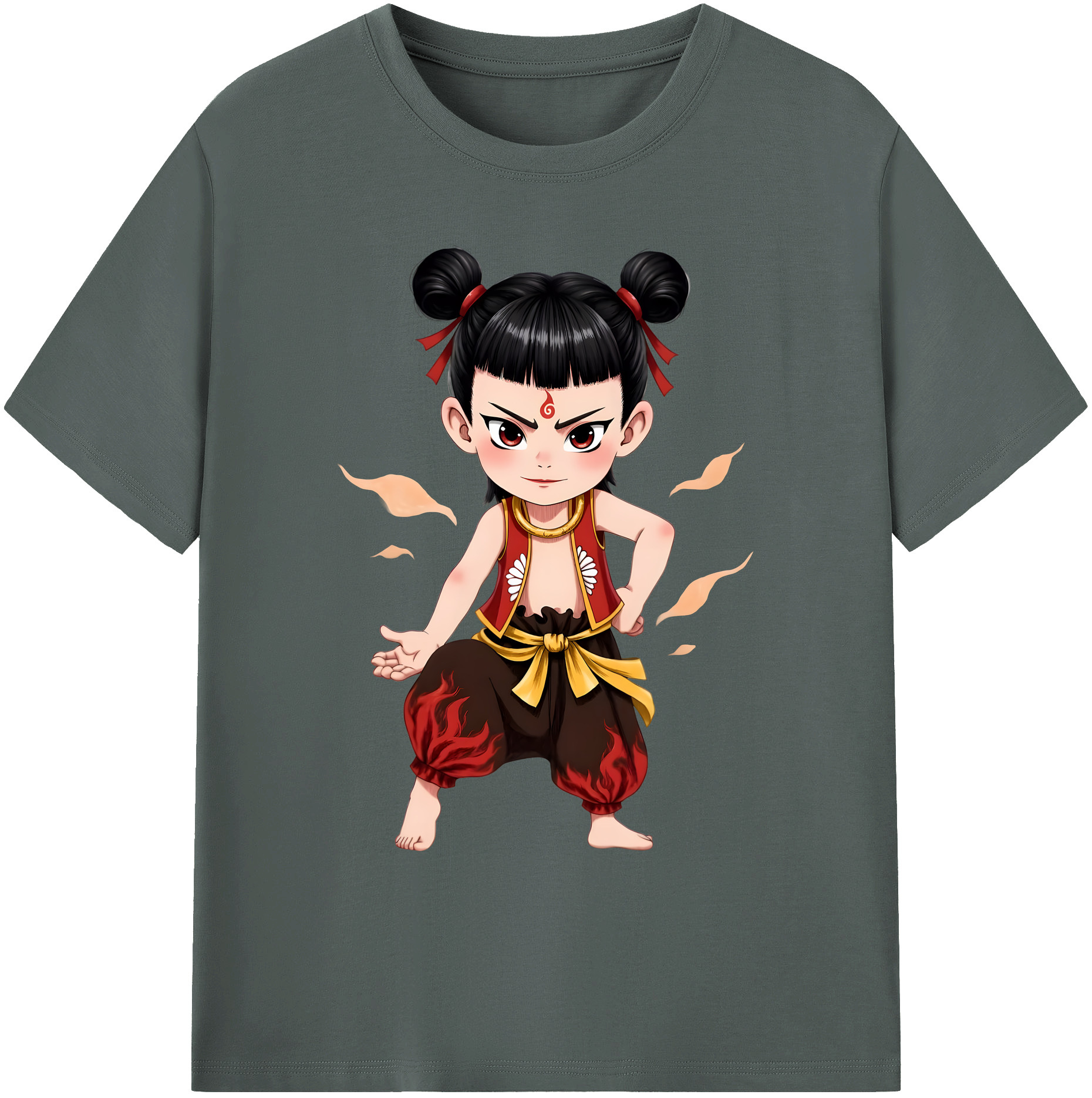 （画像用） Ne Zha 2 ナタ 魔童の大暴れ 綿100％ メンズ半袖Tシャツ｜肌触りやわらか＆通気性